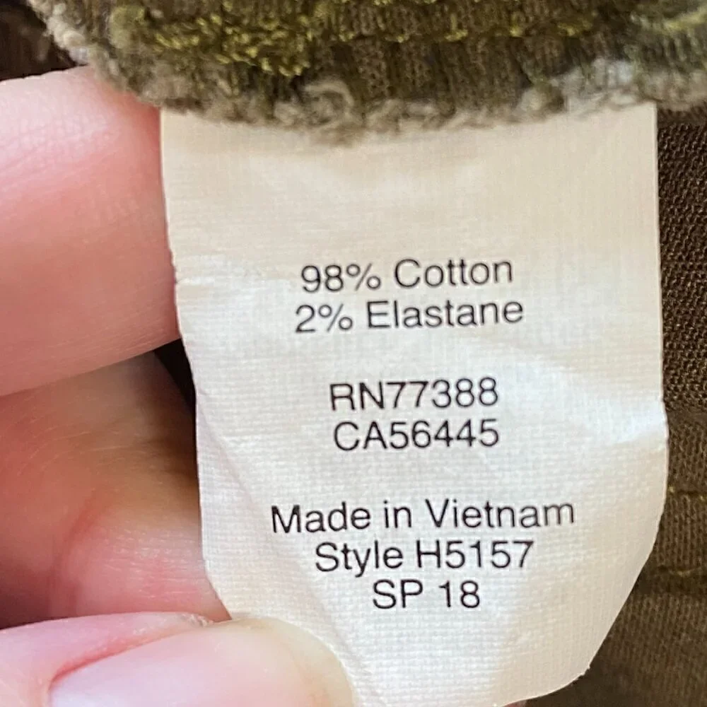 J. Crew High-rise skinny washed cargo pant size 30